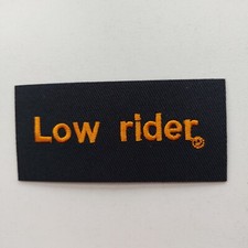 Patch toppa  piccola Harley Davidson, nuova  - LOW RIDER - Termoadesiva cm. 8x4