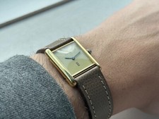 Orologio unisex Cartier Tank modello grande quadrante avorio