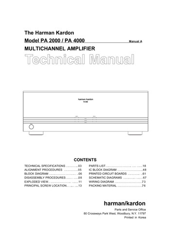 Harman kardon pa2000 pa4000 - kardon,