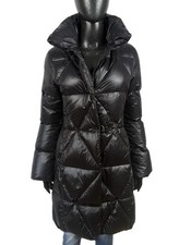 Fay Piumino Parka Nero Lucido Giubbotto Cappotto Imbottito Donna Taglia L
