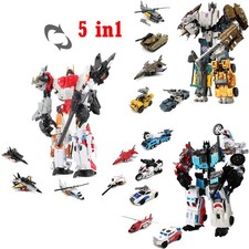 Modellino giocattolo robot trasformabile 5 in 1 Defensor Bruticus Superion IDW G1