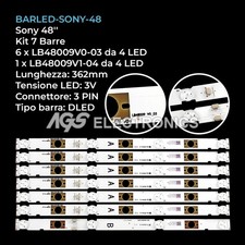 KIT 7 BARRE STRIP LED TV SONY