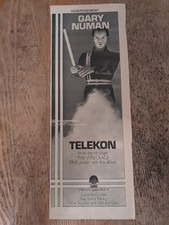 Gary Numan Clipping FROM UK magazine poster. 31cm x 11cm APPROX 