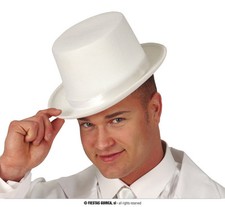 CAPPELLO CILINDRO IN FELTRO BIANCO