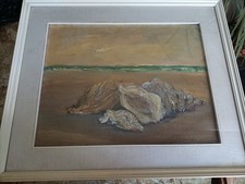 Quadro a tempera con soggetto principale le conchiglie 