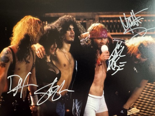 Guns roses autographed 8x10 - guns,