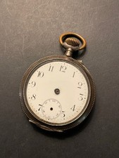 Ricambi riparazione Galonne 800 ARGENTO cassa orologio da tasca bicolore zecche meccaniche vintage