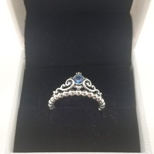 Nuovo anello diadema blu 100%