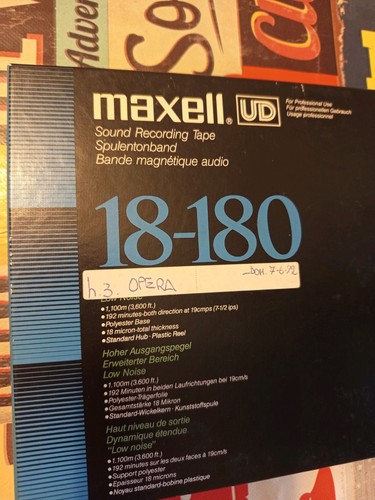 Maxell 180 bobina - maxell, nastro