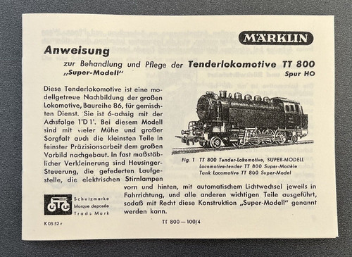 Per märklin 800 - märklin, tt