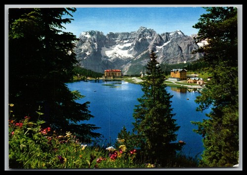 Cartolina lago misurina - lago, di