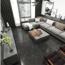 pavimento pvc adesivo 60cm x 60cm nero 2mm con venature bianche 30 pezzi