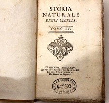 Storia Naturale Degli Uccelli Tomo IV - Buffon Prima Edizione Italiana 1775 Raro