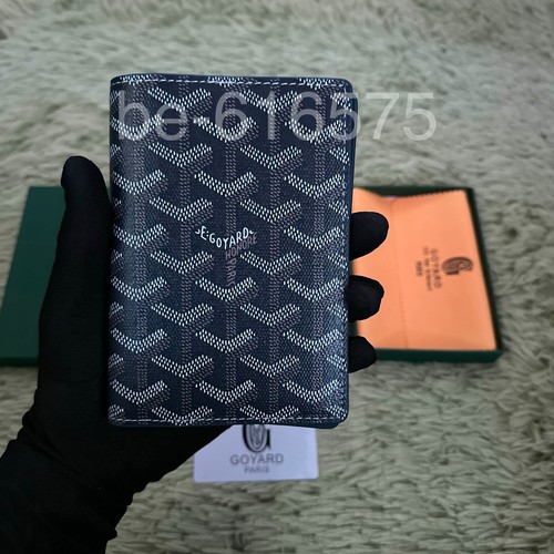 Goyard blue leather passport - blue,