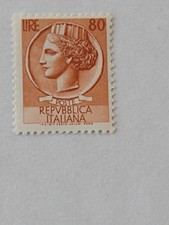 Italia 1953 serie Italia Turrita filigrana ruota da 80 lire MNH**