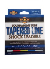 FILO CONICO TRACK LINE TAPERED LINE 220 M MULTICOLOR PESCA BOX BLU SHOCK LEADER
