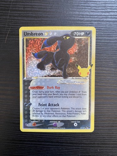 Umbreon gold star holo - gold, 17/17