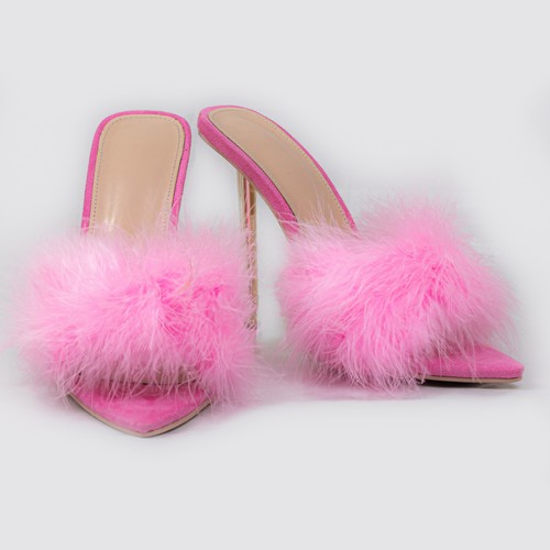 Scarpe marabou coquette rosa - scarpe,