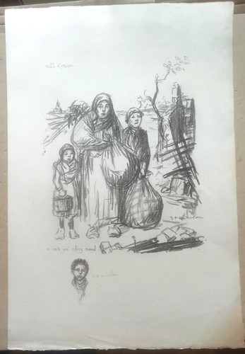 Lithogravure steinlen wwi - lithogravure, le
