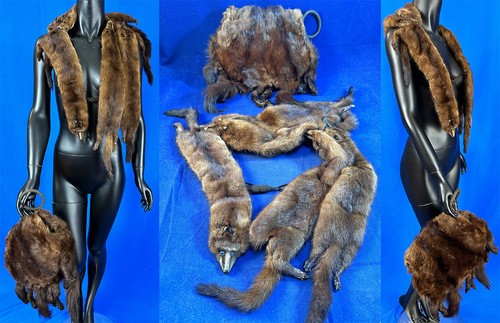 Set sciarpa stola pelliccia