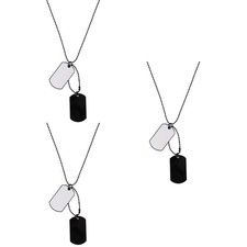  3pcs Men's Necklace Military