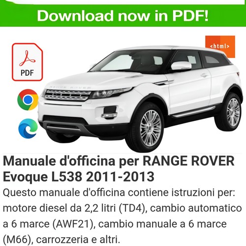 Manuale officina range rover - officina,