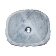 Lavabo ovale in marmo grigio -