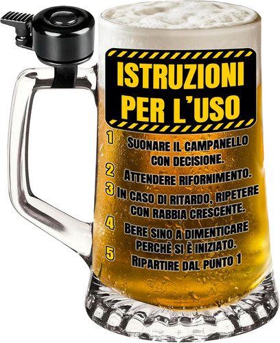 Boccale birra vetro con - da,