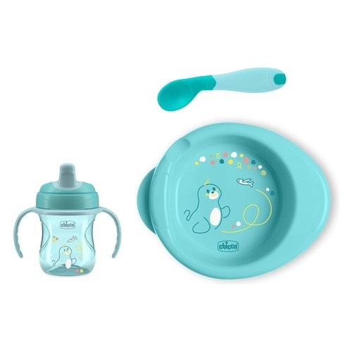 Chicco set pappa azzurro - set,