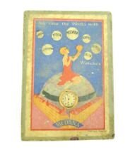 SCATOLA PARTE RICAMBIO OROLOGIO DA POLSO ROAMER MEDANA 1930 PUBBLICITà ART DECO