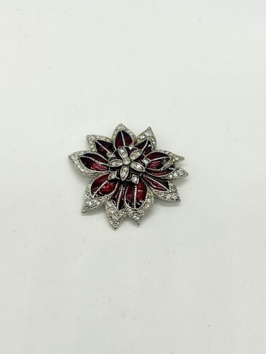 Spilla monet smalto rosso - spilla,