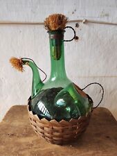 Bottiglia Decanter Vino Vintage vetro verde con portaghiaccio