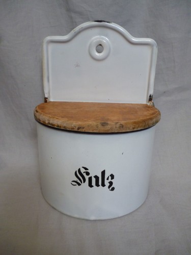 Antico contenitore sale - contenitore,