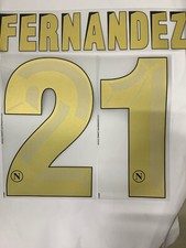 SSC NAPOLI NAMESET KIT NOME+NUMERO Fernandez Ufficiale Coppa Italia Finale 13/14
