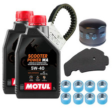 KIT TAGLIANDO COMPLETO BEVERLY 500CC 2004 2005 2006 FILTRI RULLI CINGHIA OLIO