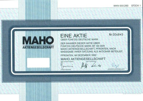 Maho società per - maho, azioni