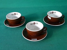 SET 3 TAZZE + 3 PIATTINI DA CAPPUCCINO MOKADOR MOKA DOR PORCELLANA ACF. CB34