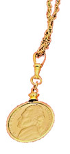 Moneta 18kt Oro Collana