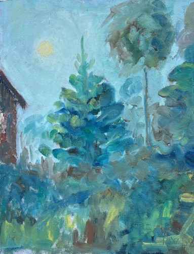 Dipinto olio tela - olio, su