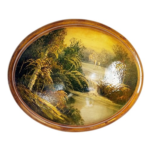 Medaglione olio paesaggio - medaglione,