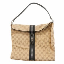 Borsa a tracolla Gucci Jackie GG Canvas 0013355 beige marrone vintage autentica