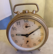 SVEGLIA A CORDA A CARICA MANUALE-VEGLIA SILENT TRE TONI VINTAGE ANNI 60