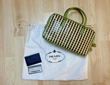 Borsa Prada originale - modello BN0247 Intreccio Trico - colore Soia + Quercia