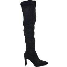 Stivali donna camoscio nero