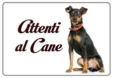 PINCHER TARGA ATTENTI AL CANE