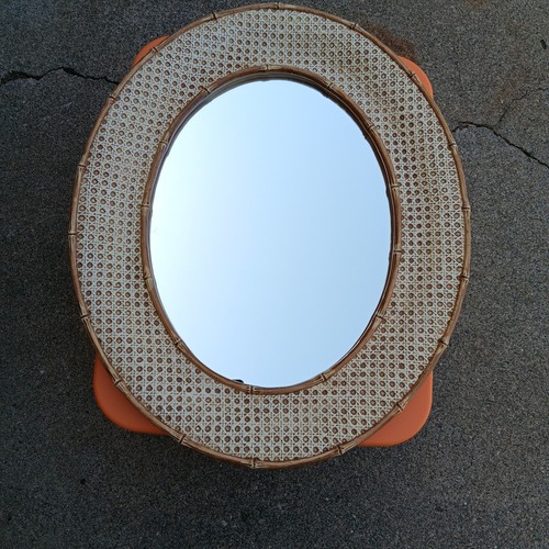 Specchio ovale con bordo - , in