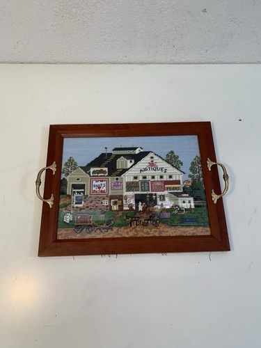 Vassoio legno con ricamo - , sotto