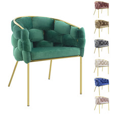 Poltrona Imbottita BALOON BUBBLE ARABELLA Effetto Velluto Struttura Color Oro