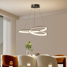 Lampada a sospensione soffitto Mikeru 60 cm onda nera altezza regolabile 1,5 m qualsiasi stanza