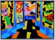 Ugo Nespolo -  "Museo - Summer"-  Serigrafia originale su plexiglass  cm 29x39